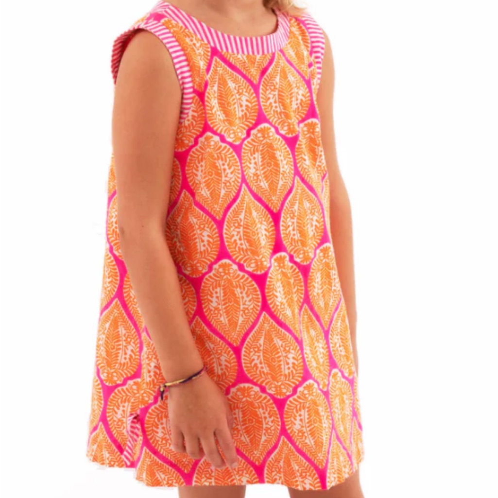 Indian Summer Pink & Orange Girls Dress